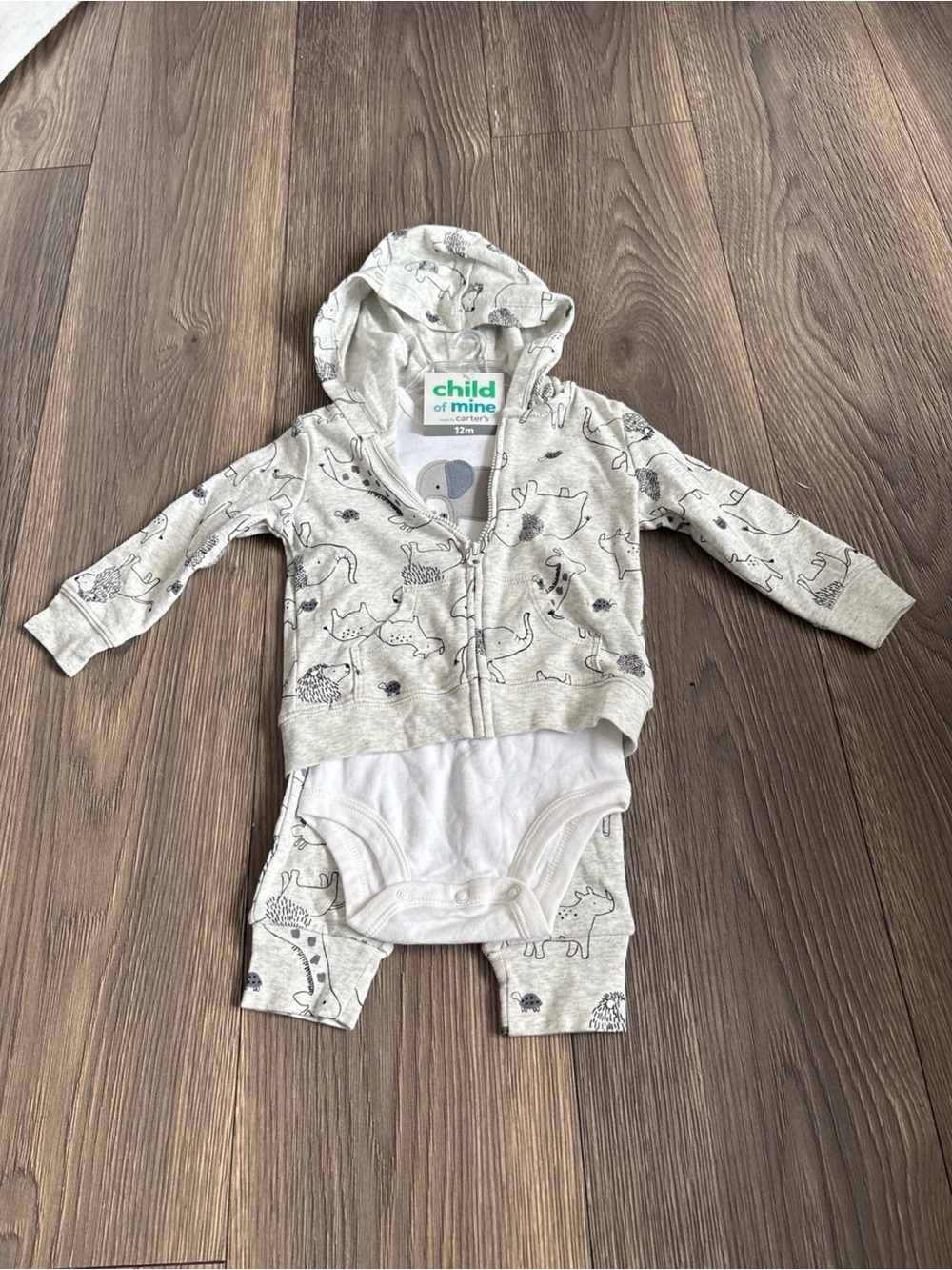 Child Of Mine Made By Carter's Safari Animals 3 Piece Set